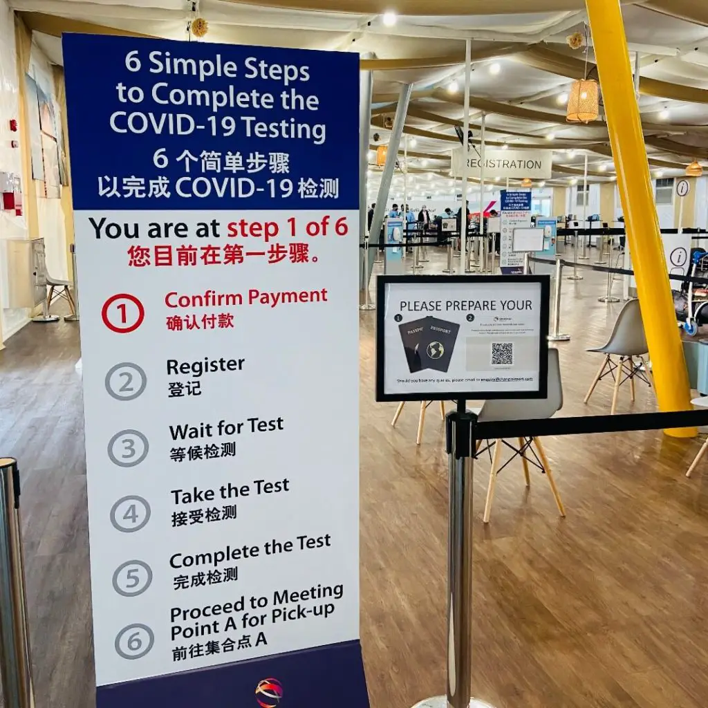 Inside Covid test centre at Changi Airport