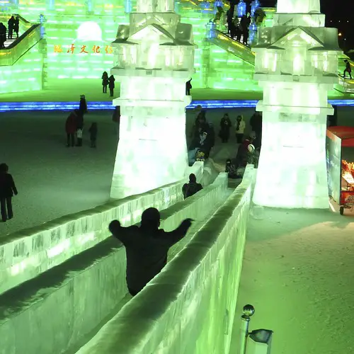 Harbin Ice World slide